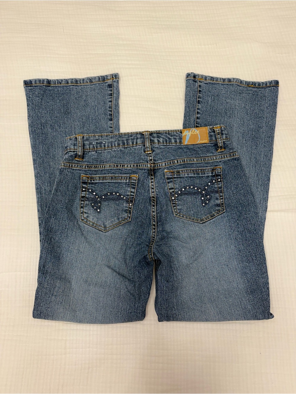 duplex by t.y.t.e y2k low rise flare jeans